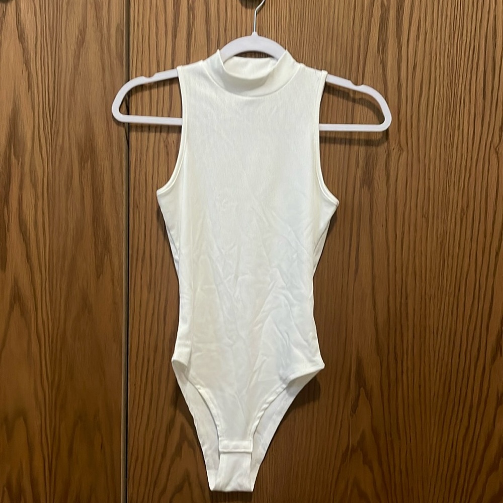 Ribbed Mock Neck Bodysuit